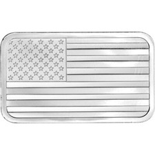 5 oz SilverTowne Silver Bar - Flag Design - 999 Fine 72.73 per troy oz
