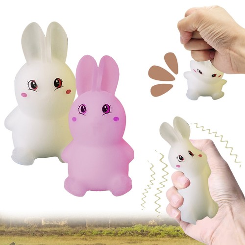 Light Change Rabbit Knead Decompresses Long Ear Rabbit Cute Novelty Knead - Afbeelding 3 van 8
