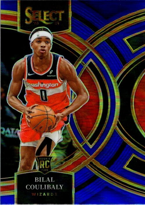 Bilal Coulibaly 2023-24 Select Blue Prizm Premier Rookie Card #131 - Wizards