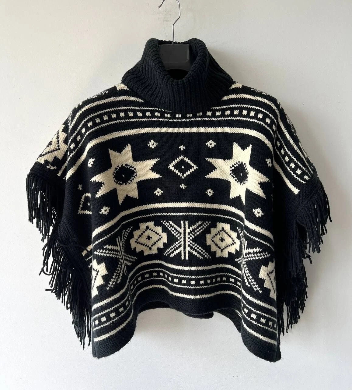 Women's Polo Ralph Lauren Wool Knit Poncho Cape Coat Size S-M