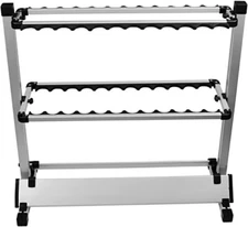 AIRKOUL 24 Fishing Rod Rack Holder Aluminum Alloy Fishing Pole Rack Stand
