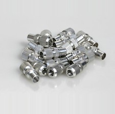 100 x BRAND NEW MALE TV AERIAL COAX / CONNECTOR PLUG FOR TV RG6 COAXIAL CABLE