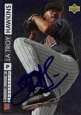 LaTroy Hawkins autographed baseball card 1994 Upper Deck Top Prospects #548