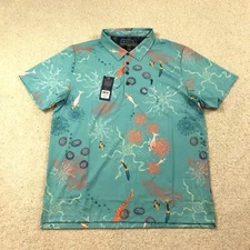 William Murray Golf Polo Shirt Mens XL Electric Sea New Blue