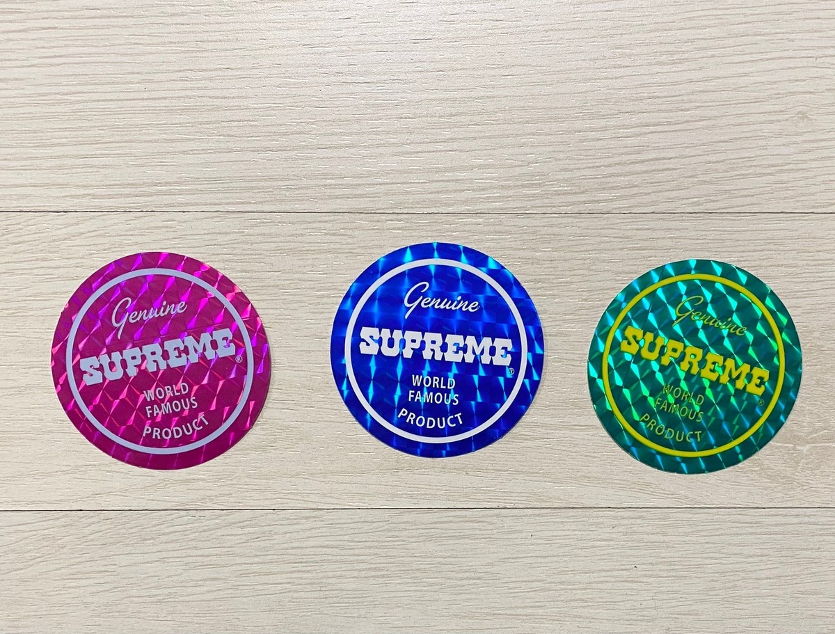 supreme ステッカー レア （レア！Supremeホログラムステッカー赤青 