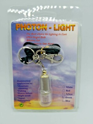 LED Photon Flashlight Keychain & Necklace Pocket Purse Emergency Light US Seller