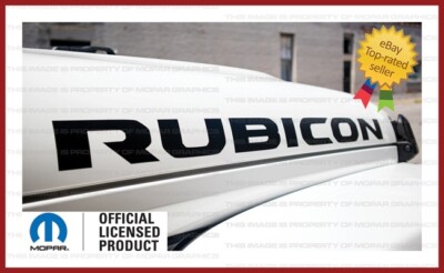 18 - 25 Jeep Wrangler RUBICON Hood Decals Blackout Stickers JL Matte Black SJ1Y2