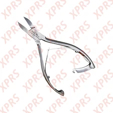 2x Nail Nipper with Lock, 5.5", Straight Jaws, Double Spring Handle, Premium