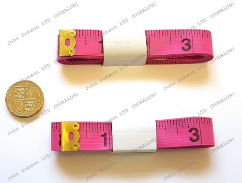 Nastro Misure Rosa Bianco per Sartoria Panno Cucito Righello Misurazione Corpo x 2 - Foto 2 di 10