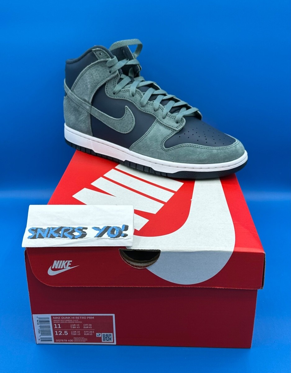 Nike Dunk High Retro Premium Armory Navy (DQ7679-400) Men's Size