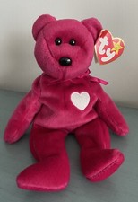 TY Beanie Baby Valentina Pink Teddy Bear 1999 with Tags Valentines Day