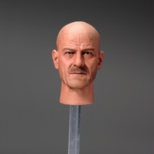 1:6 Bryan Cranston Head Sculpt Breaking Bad White Head Model Toys