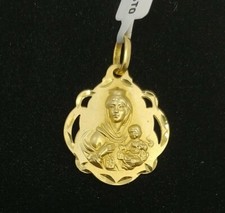 18K Gold Pendant. Scapular Medal 22.7 Mm. Ref 10395-23