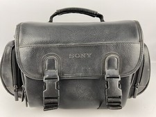Sony Faux Leather Camera Video Camcorder Bag Case Black 15x8x10