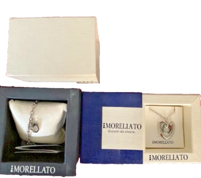 Ensemble collier et bracelet coeur et zirconium MORELLATO sous garantie - Photo 1/4