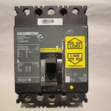 SQUARE D CIRCUIT BREAKER 3 POLE 45AMP X1345031307