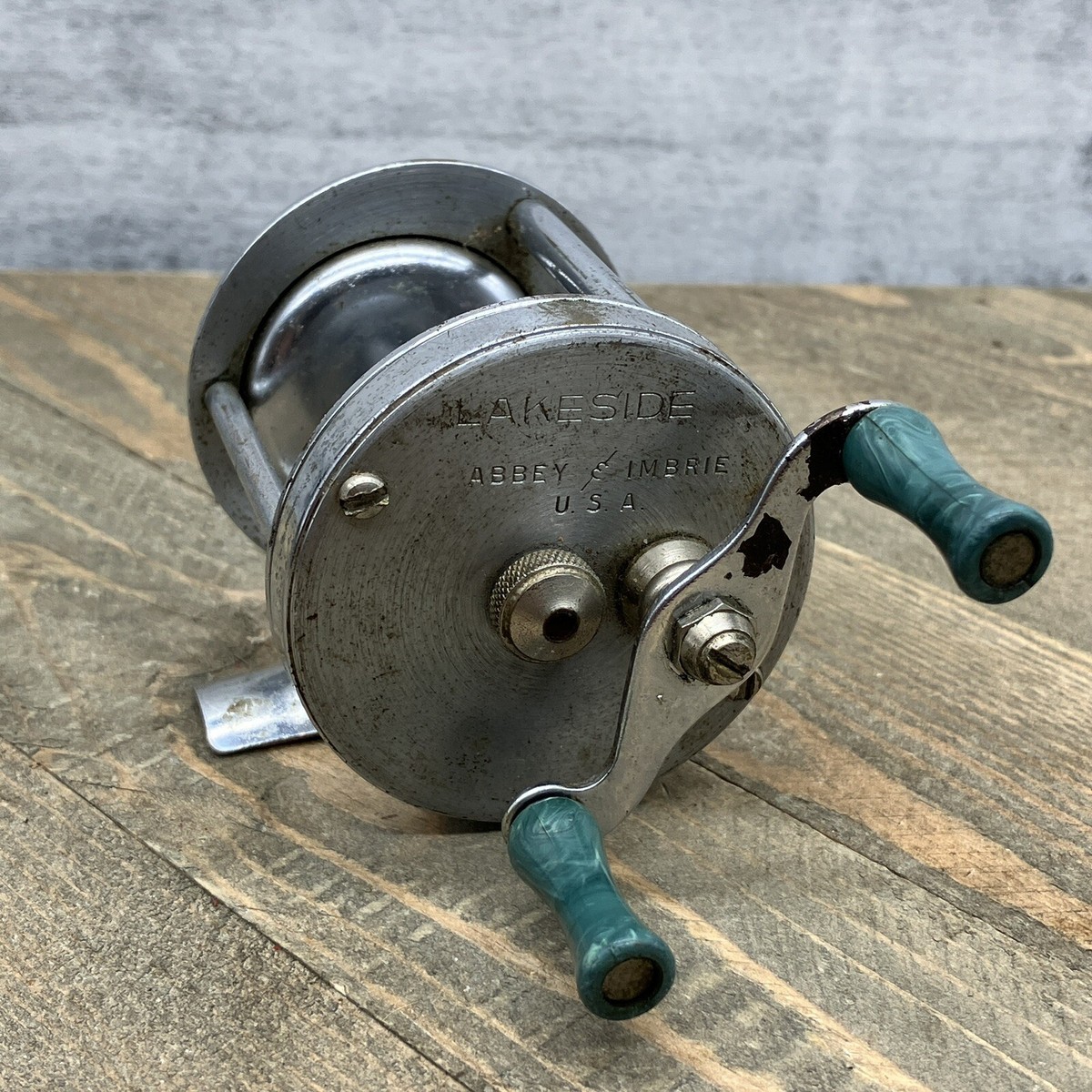 Vintage Abbey Imbrie Lakeside Fishing Reel USA Antique | eBay