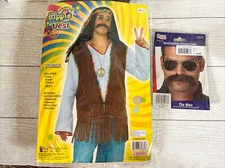 Forum Novelties Men's Hippie Costume Vest Brown One Size & Accessories