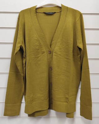 M&CO DAMEN ÜBERGRÖSSE FEINSTRICK OLIVGRÜN CARDIGAN PULLOVER GRÖßE UK 14 28