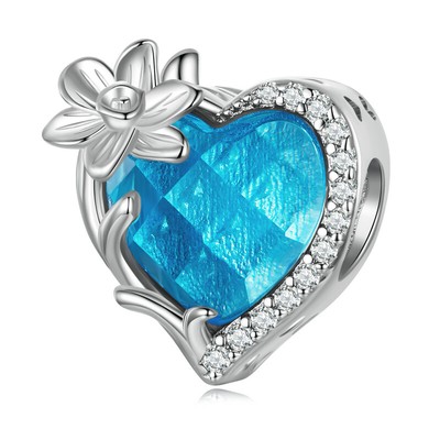 WOSTU 925 Sterling Silver Birthstone Charm - Small Bead Charm For Bracelets, Gift For Mother, Sister, Valentine's Day - View #11