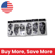 F10420 Lion Skull Tattoo Stickers Men Arm Tribal Warrior Temporary Body Art