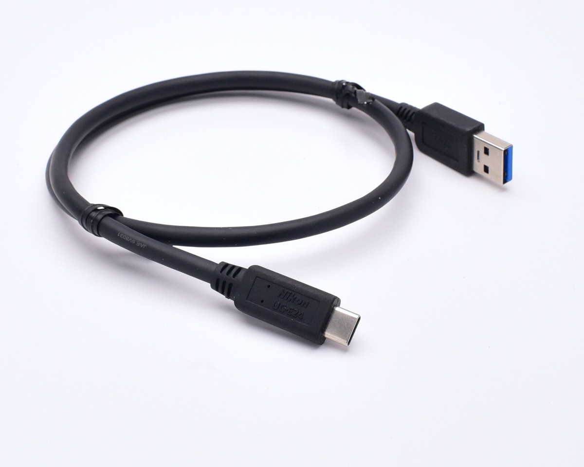 Dragon Trading UC-E24 USB-Kabel Für Nikon Z6 & Z7 Kameras, 1 Meter, Schwarz – Verbindungskabel Für PC/Mac