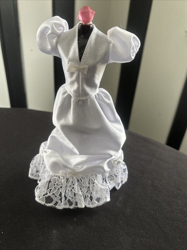 Vestido de novia vintage Mattel 1990 Barbie colección nupcial #779 completo - Imagen 7 de 14