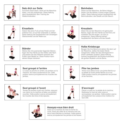 Płyta wibracyjna Bluetooth Expander taśmy 150KG Sport Fitness Urządzenie treningowe - Zdjęcie 12 z 12