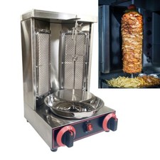 LPG Gas 2 Burner Rotating Oven Commercial Doner Kebab Machine Shawarma Grill