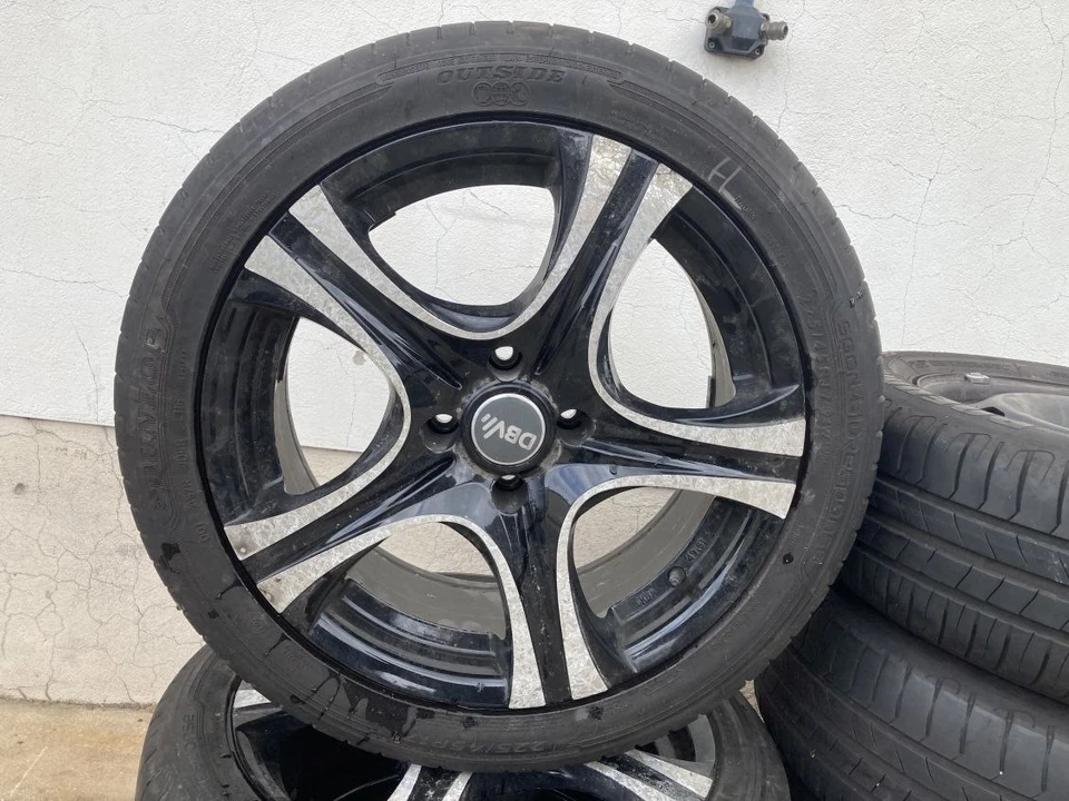 4x 225/45R17 CONTINENTAL UND DUNLOP SOMMERREIFEN AUF 7,5x17 DBV ALUFELGEN !!! - Bild 4 von 4