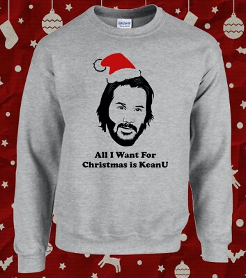 Keanu Reeves lustiger Weihnachtspullover Pullover