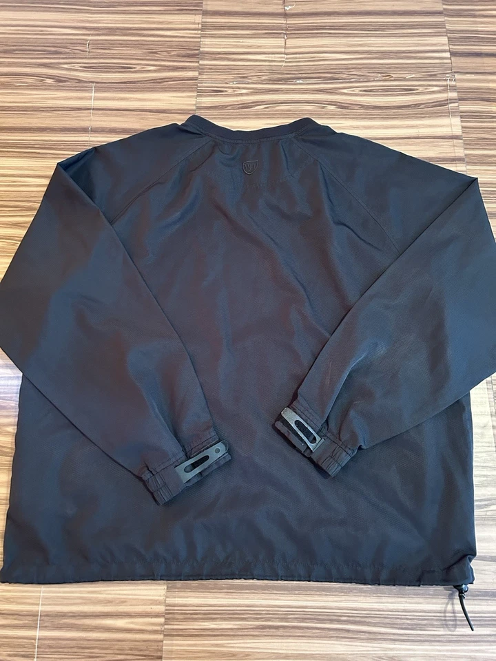 Pulôver masculino Walter Hagen golfe quebra vento jaqueta chuva preto tamanho grande - Imagem 2 de 4