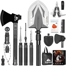 Survival Shovel High Carbon Steel Tactical Shovel Axe Folding Entrenching Tool C