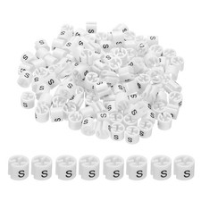 300 Pcs Clothes Hanger Marker S Fit Rod Garment Size Tag White