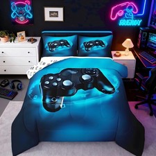 Gaming Comforter for Boys Kids Gamer Comforter Set Full Size Game Home Decor Sof