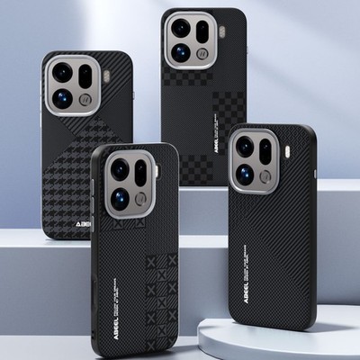 For OPPO Find X9 Pro, Phone Case Carbon Fiber Wireless Charge Matte Hard Cover