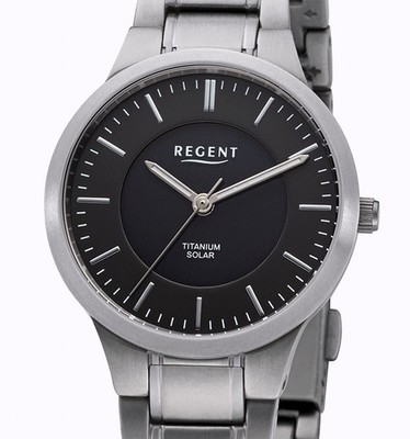 Regent BA-711 VOLL-TITAN SOLAR 30mm 5 BAR Damenuhr UVP* 188,00 EUR hypoallergen