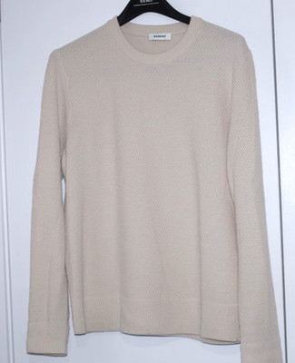Sandro Men's cream Crewneck wool blend Sweater Pullover Size Small