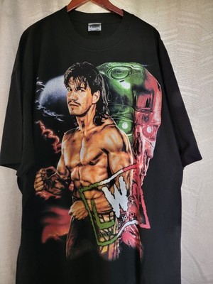 EDDIE GUERRERO LWO ON A SHAKA HEAVYWEIGHT GARMET DYED T SHIRT ''MODERN''