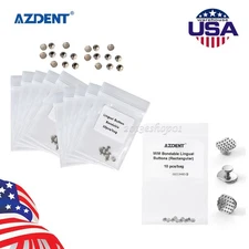 Dental Orthodontic Lingual Buttons Bondable for Bondable Round/Rectangular Base