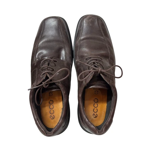 Oxford derby uomo Ecco 11 5 pelle marrone mocassino punta quadrata casual