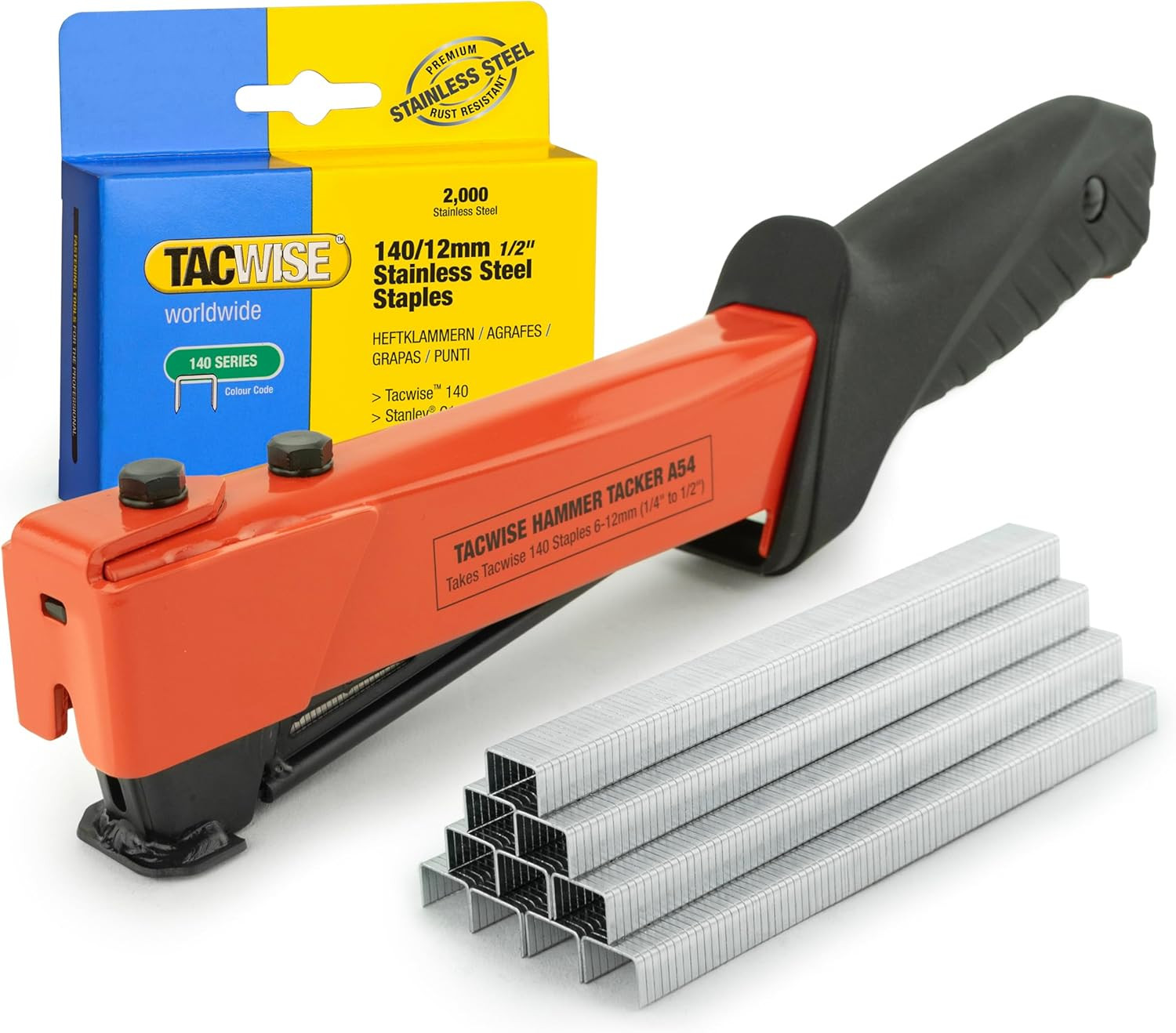1262 Fissatrice a Martello Professionale A54 Con 2000 Punti 140/12Mm, Utilizza P