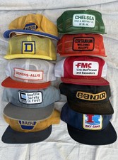 LOT of 10 Vintage LOUISVILLE MFG ONLY Trucker Hats PATCH Mesh FARM SEED K Brand
