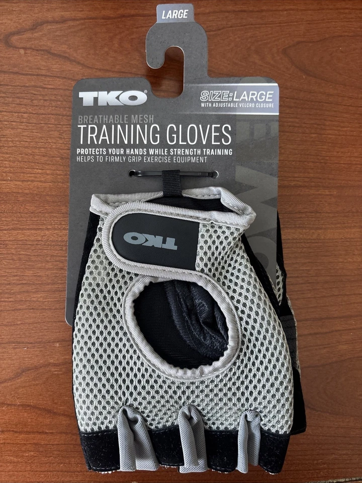 Guantes de Entrenamiento de Malla Transpirable TKO LG Gris con Cierre Ajustable/NUEVOS/¡ENVÍO RÁPIDO! Foto 2 de 2