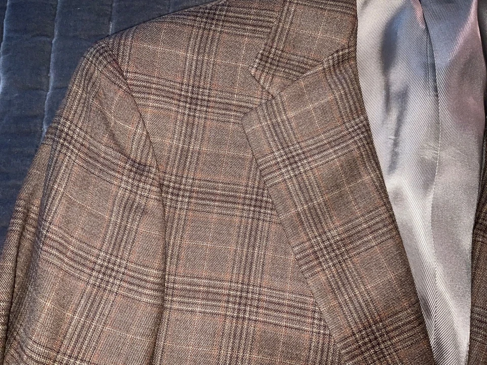 Abrigo Deportivo Colección Daniel Cremieux Marrón Cuadros 100% Lana $595 Foto 4 de 4