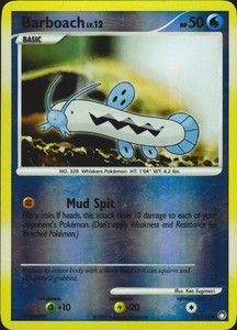 Barboach 72/123 Reverse Holo Mysterious Treasures Pokémon Card LP