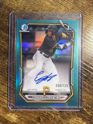 2026 Bowman Chrome 1st Edward Florentino Aqua Auto /125