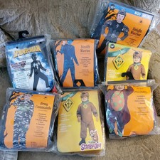 Kids Halloween Costume Dress Up Lot 7 Costumes Variety Boys Spiderman Scooby-Doo