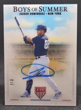 JASSON DOMINGUEZ 2023 PANINI AMERICA'S PASTIME BOYS OF SUMMER ON-CARD AUTO 2/3