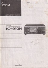 GENUINE ORIGINAL ICOM IC-910H VHF/UHF ALL MODE TRANSCEIVER INSTRUCTION MANUAL